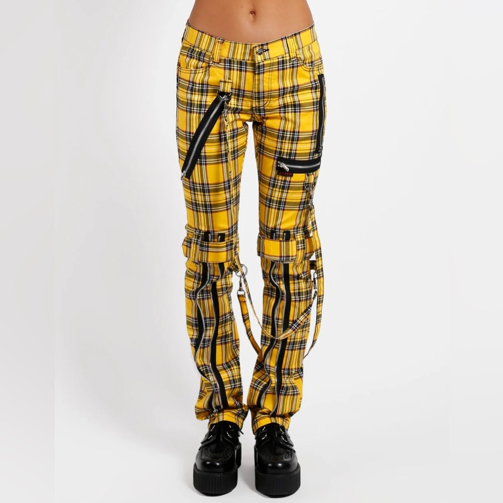 Tripp yellow plaid pants goth y2k